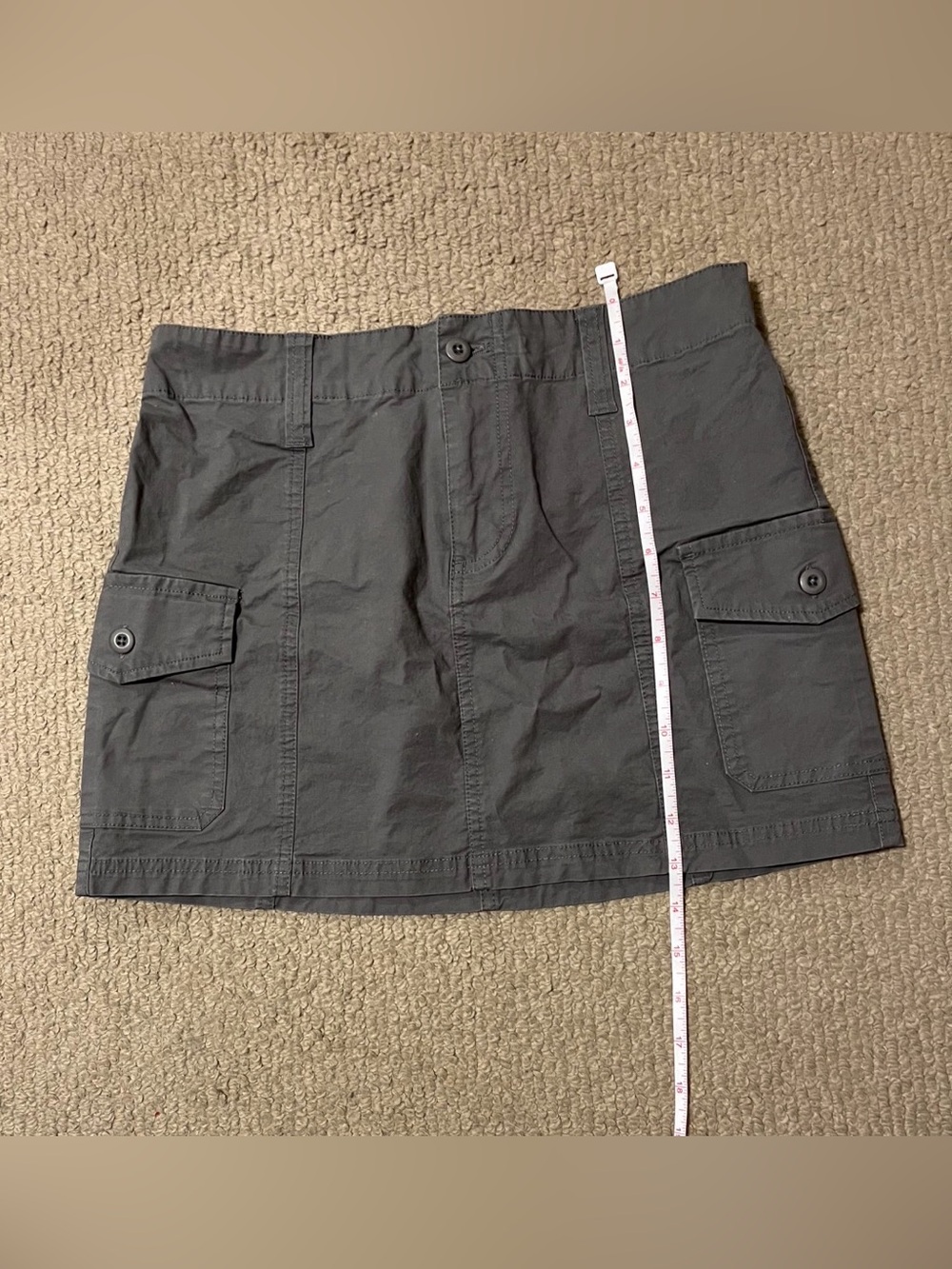 Grey Cargo Pocket Mini Skirt - Picture 1 of 4